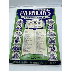 Everybody's Favorite Songs Series No. 1 By Amsco Music Publish Co 1933 Vintage